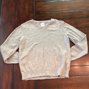 GAP Gray V-Neck Sweater Classic Knit